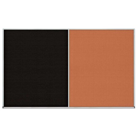 United Visual Products Enclosed Corkboard, 1 Door, 24"x36", 4" Fra UV3401-SATIN-MEDGRY